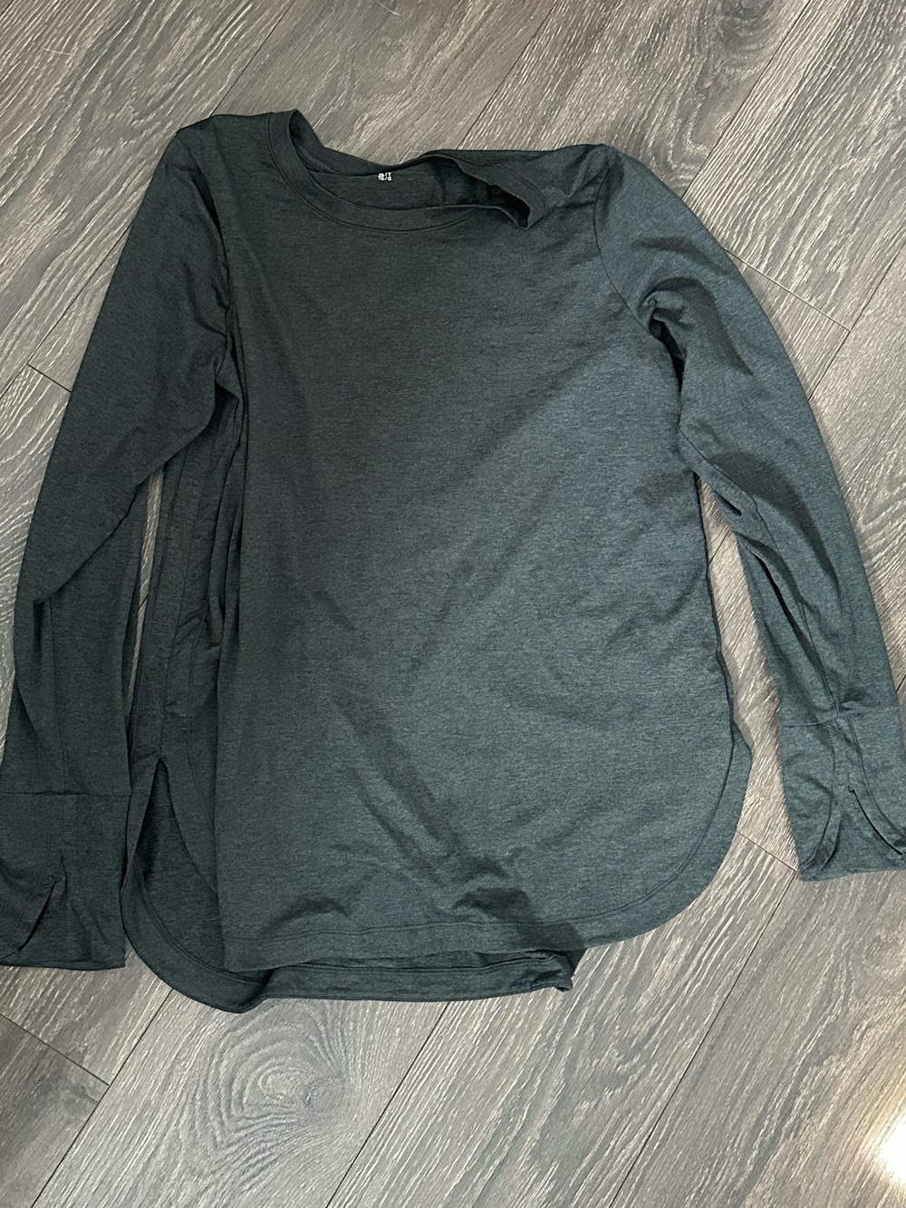 Athleta uptempo long sleeve in xl tall black grey heather